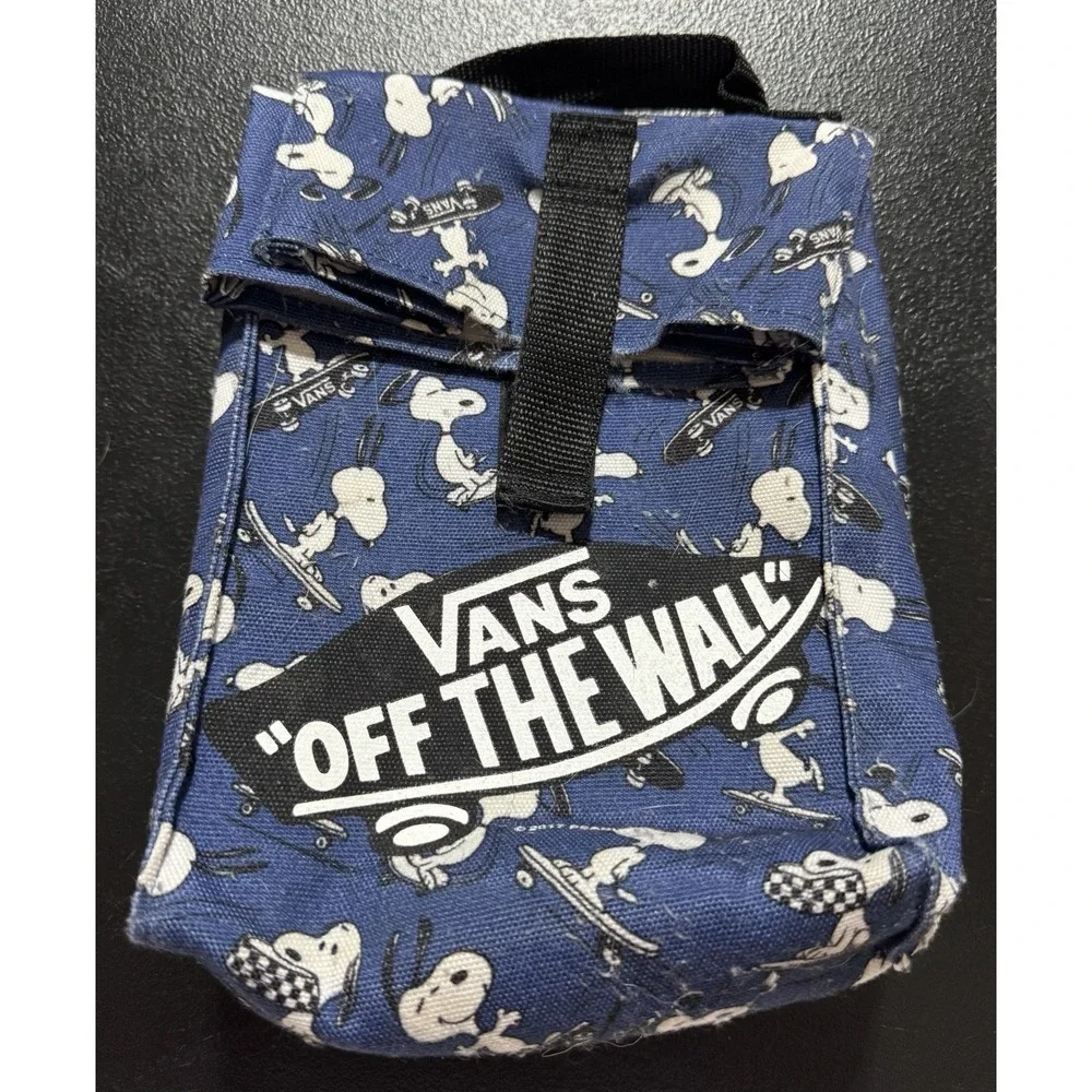 VANS SNOOPY PEANUTS Lunch Bag Box Eco Tote Skater Blue White So Rad!